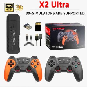 X2 Ultra 4K Game Stick + 2 Wireless Controllers