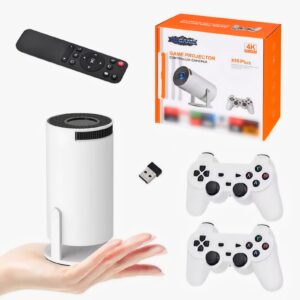 X10 Plus 4K Game Projector + 2 Controllers
